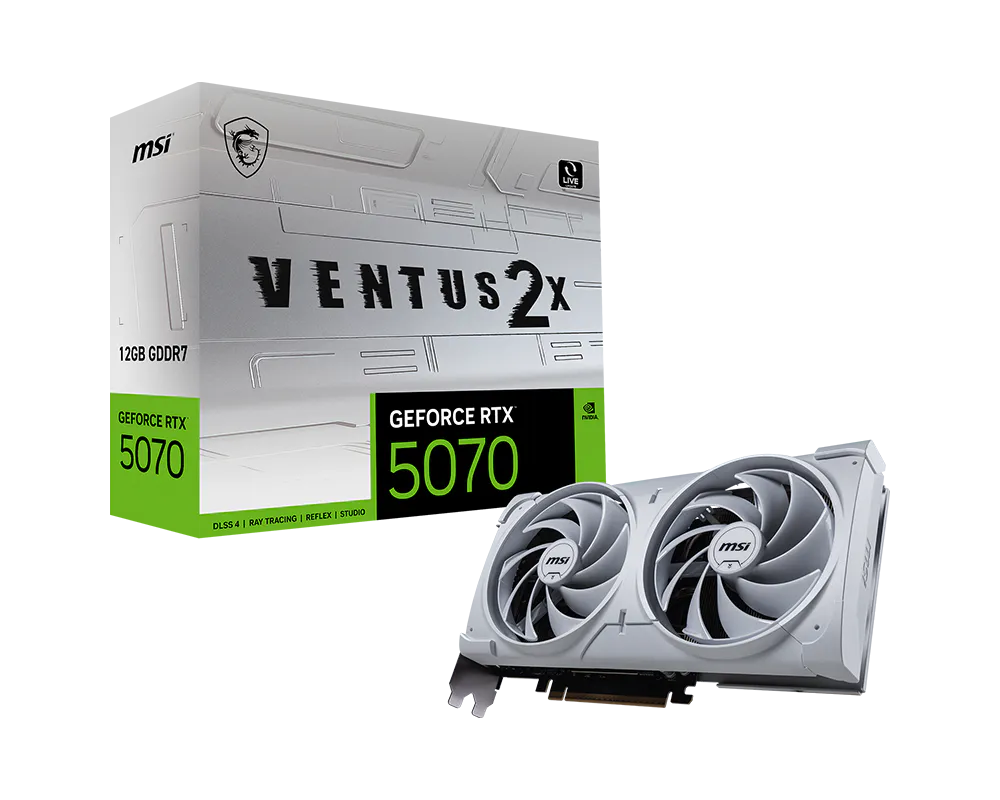 MSI GeForce RTX 5070 12G VENTUS 2X WHITE